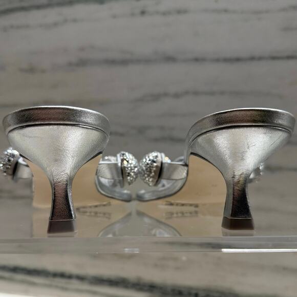 CULT GAIA Sarina Crystal-Embellished Metallic-Leather Sandals SZ 36 - Picture 9 of 11